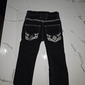 Stylish Black Kids Jeans with Silver Accents